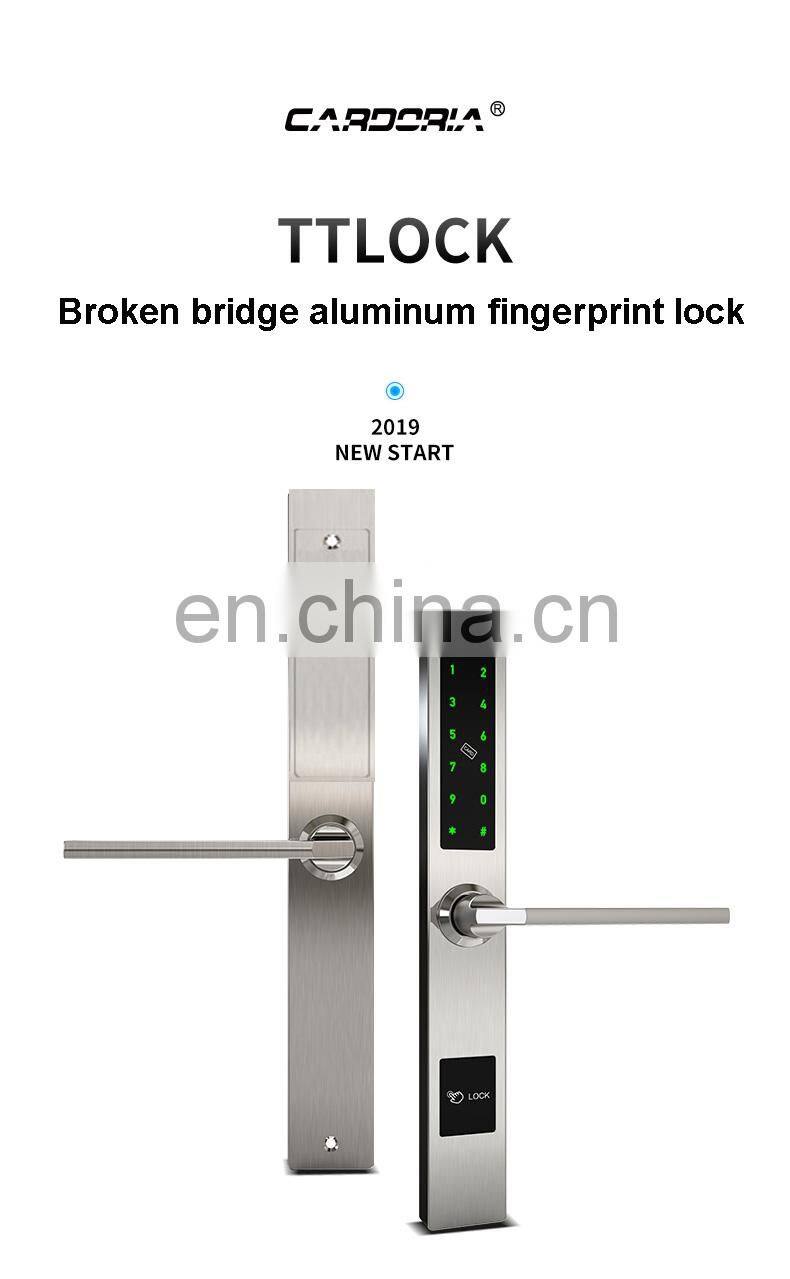 wifi attendance multi-point numeric top security aluminium handle electrical panel digital lock for sliding door bolt lock