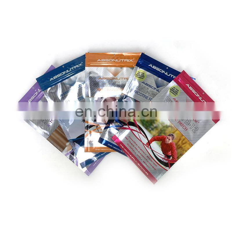 Custom printing Sport silicone wristband ziplock packaging bags