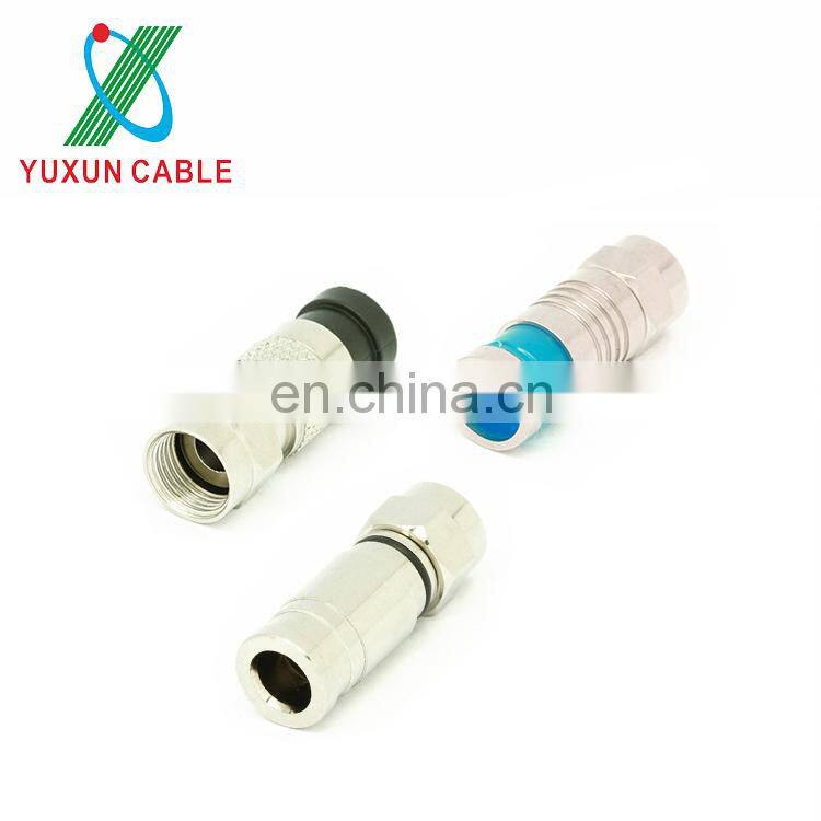 YUXUN F Type Connector RG 6 Male RG6 Compression Connector