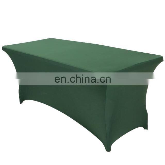 Amazon Best Seller 4ft 6ft 8ft Custom Rectangular Fitted Stretch Spandex Table Cover Tablecloths