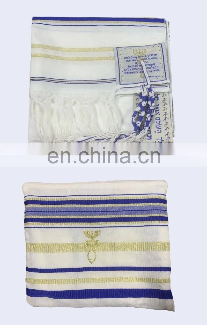 Large Polyester Prayer Shawl Arab Scarf Prayer Pentacost Israel Prayer Talit Shawls Isreal