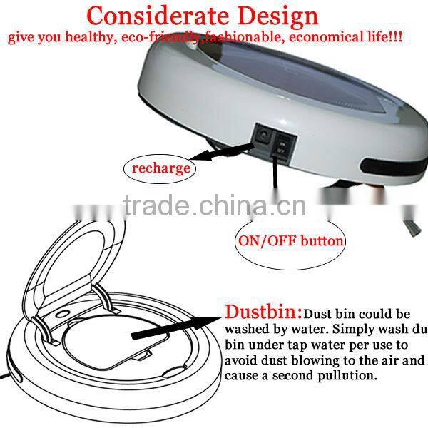 Auto recharge robot vacuum cleaner anti fall china factory