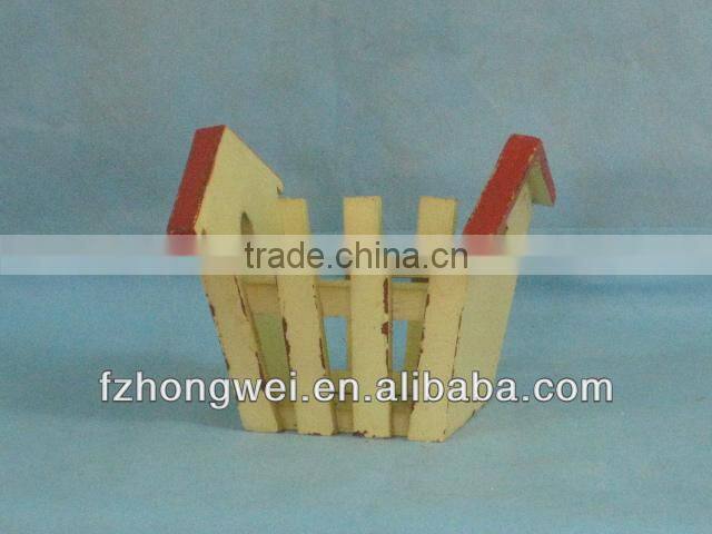 Hongwei red& cream Garden Wood Planters/ flower pot