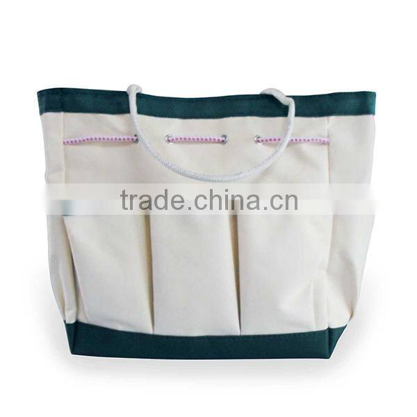 Heavy Duty Polyester Canvas Garden Tool Bag Tote Garden Tool Bag With 7 Pockets