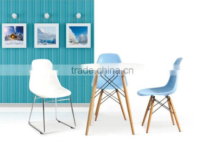 Glass or MDF top with Wood base dining table