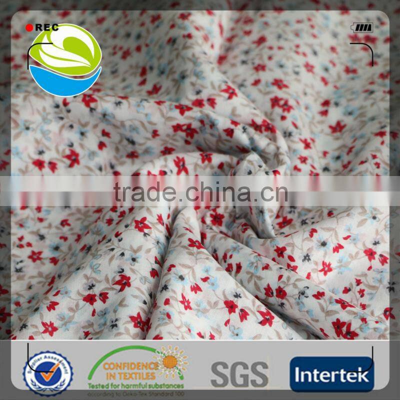 fashion printed polyester cotton fabric for school uniform