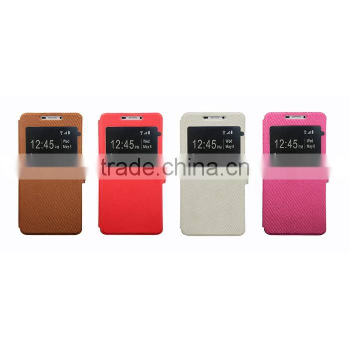 Factory directly sale , leather case for FLY Tornado Slim with window