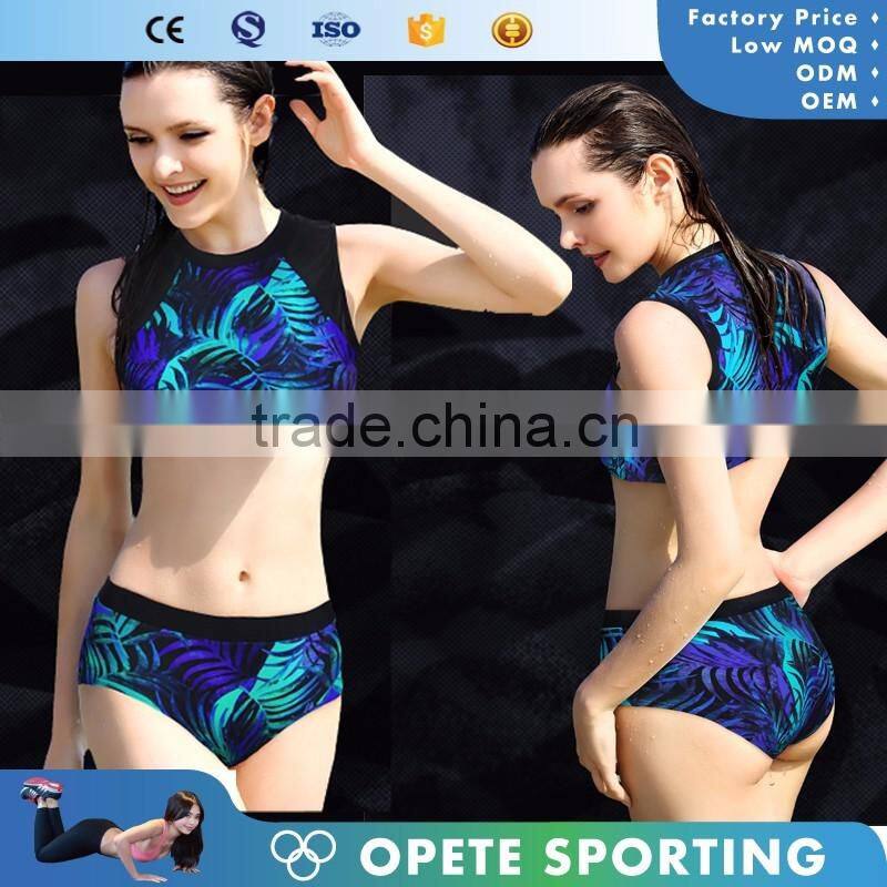 (ODM/OEM Factory/Trade Assurance)2016 Fashion OEM Girl Custom Digital Printed Swimwear Bikini