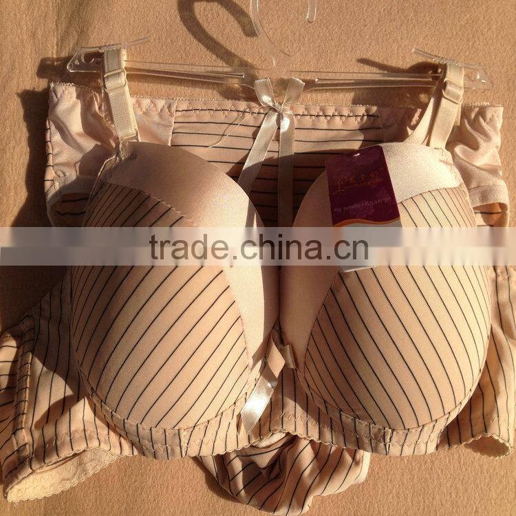 1.05USD New Products Updated Strip Style Ladies Big Cup Lovely Sexy Girls Bra And Panty, 5 Colours/38-42C Cups(kctz015)