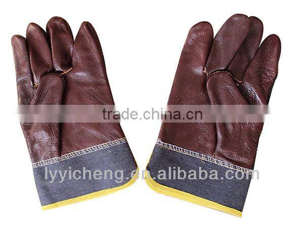 cow leather short welding gloves