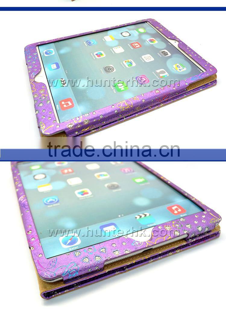 Shiny Diamond Rose Flower Tablet Case For ipad Air 2