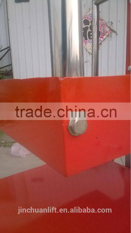 Hydraulic mobile single mast aluminum alloy lift platform powered by DC/AC