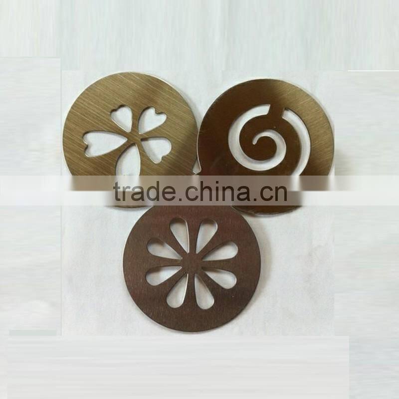 Metal stainless steel coffee stencil