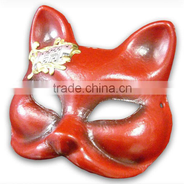 Red Paper Mache Masks Animal