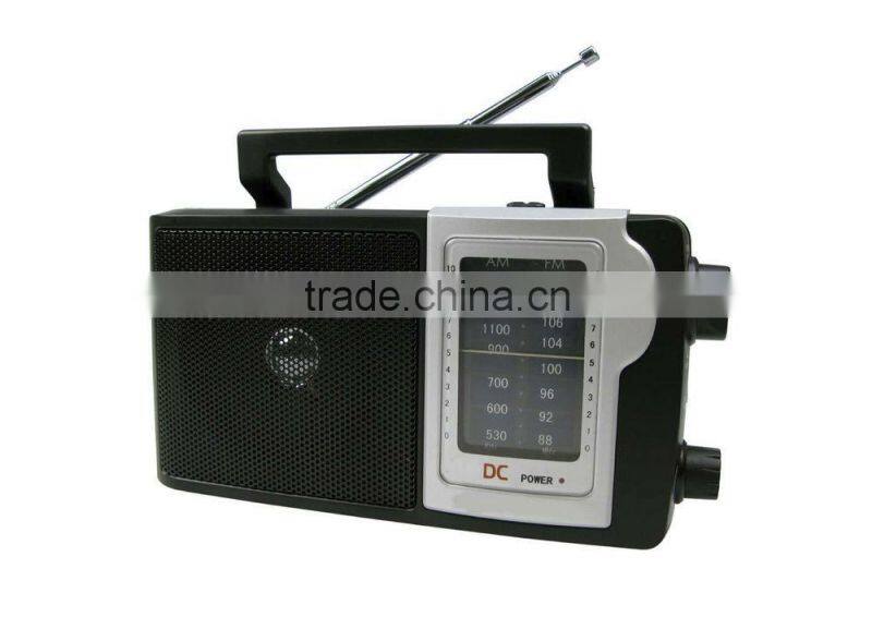 DC Only Classical Design Portable Analogue AM FM Radio