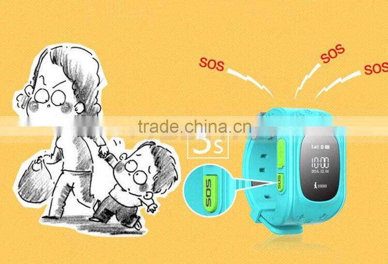 Silicone SOS Phone Emergency GPS Tracker Kid Phone Wrist Watch With SIM Card Slot Phone Call For Children Old People