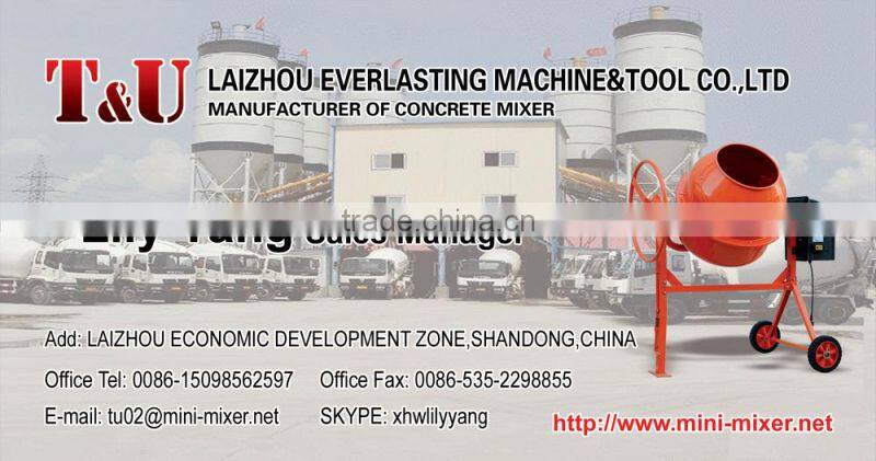 EU Standard 500w 120L Electric engine cement mixer cast iron gear mini cement mixer