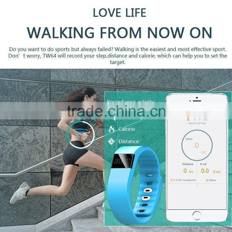 Hot OLED Screen TW64 Smart Wristband Bluetooth Sport Wristband Sleep Monitoring Fitness Tracker