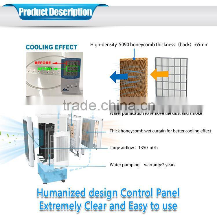 General 3 fan speeds remote control 30L large water tank evaporative room air cooler