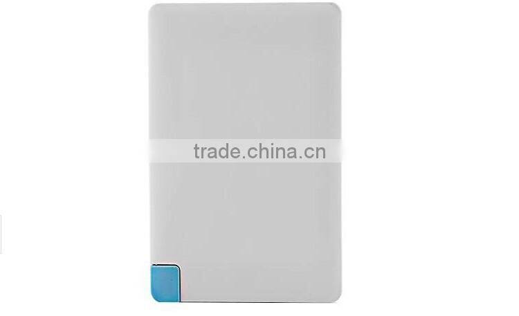 Emergency thin credit card mobile power XHB-CD with integrated USB cable