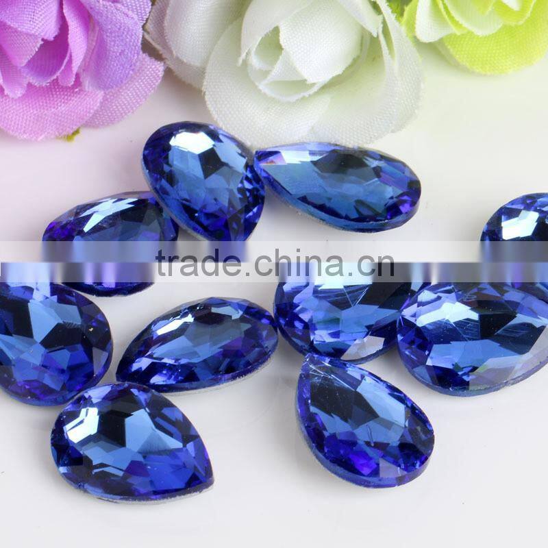 Wire Red Excellent Quality Wholesales Point Back Loose Shapes Teardrop Crystal Glass Beads for Jewelry Decorating Cheap