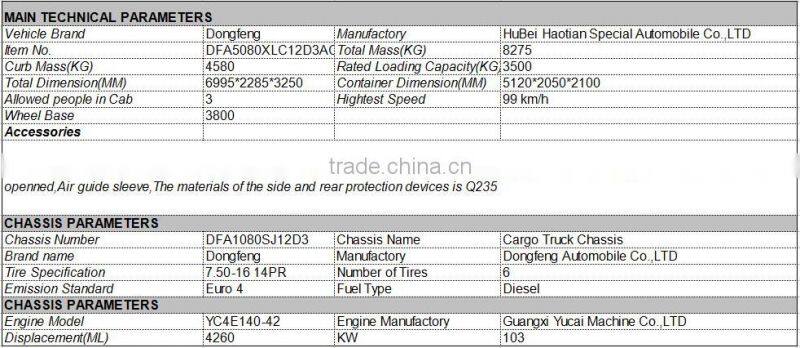 New dongfeng refrigerated truck/insulated van