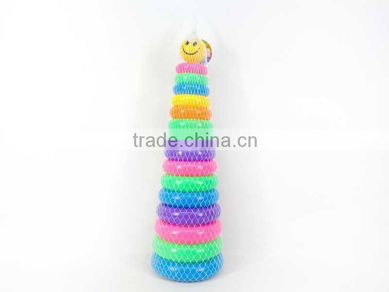 Funny Plastic Cartoon circle toys Rainbow Ring Toss Game, throwing toys for Wholesale, Ring toys for children, EB033747