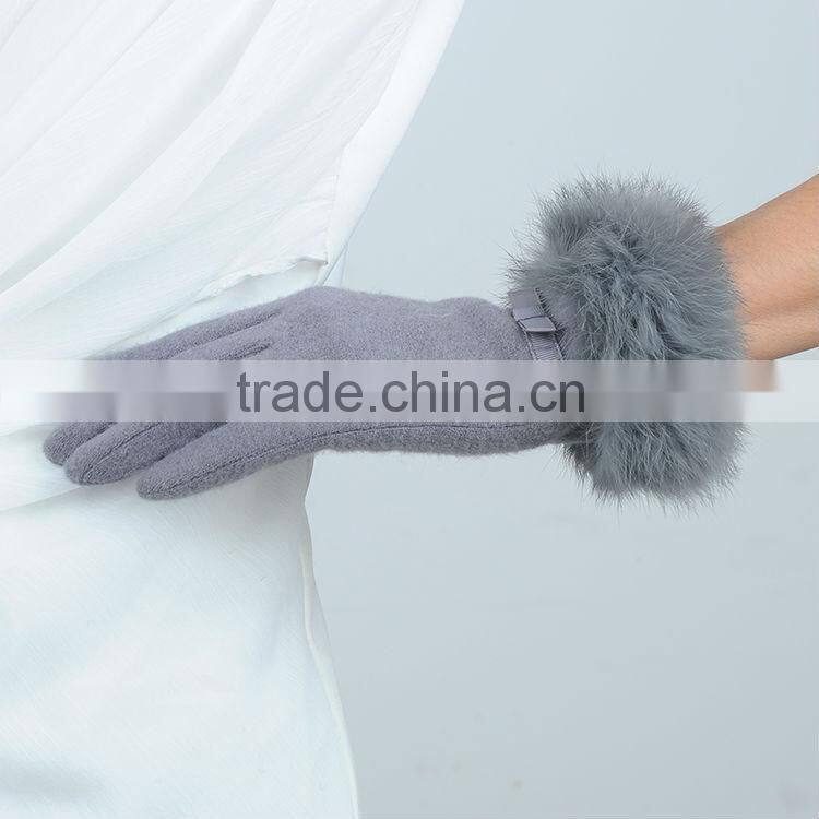 girls Wool Gloves with screen touch hand wool gloves