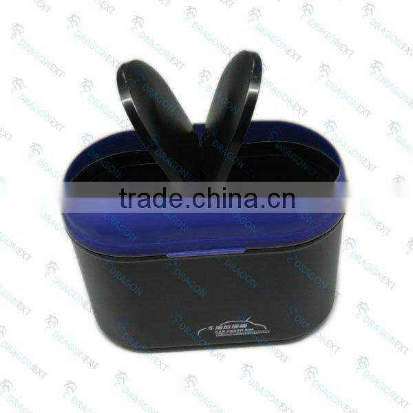 Mini Car Vehicle Trash Garbage Rubbish Bin Can Dust Box With Holder Hook