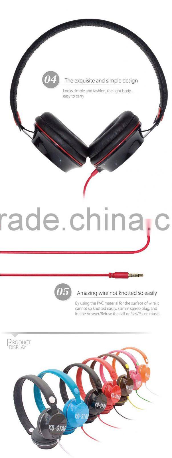 Hot selling steel headband Hi-Fi Strereo headphones for gift