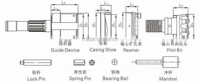 Eccenetric Overburden Rock Air Drilling Tools(NOD90)