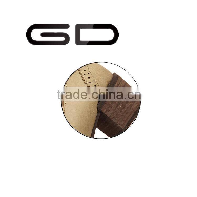 GD fashion retro pointed toe soft leather flat shoes for women