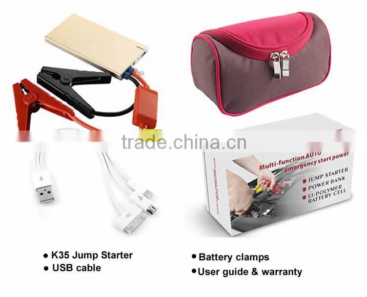 SUNPOW jump starter 6,900mAh mini booster super power bank portable 12V Li-polymer bettery multi-function battery charger