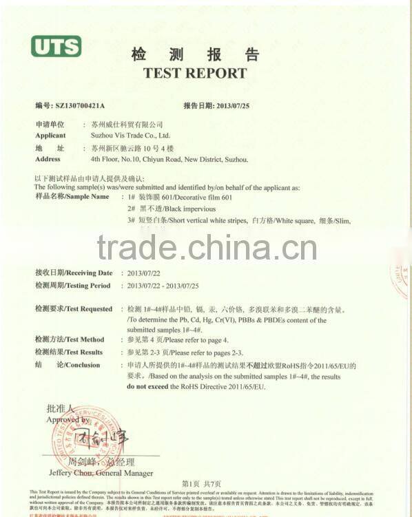 new design Decorative PET white matte gradation glass film similar to 3M film