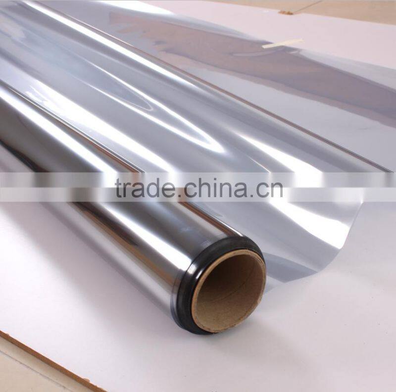 55% Heat insulation one way vision self-adhesive mirro film, anti-explosion sliver