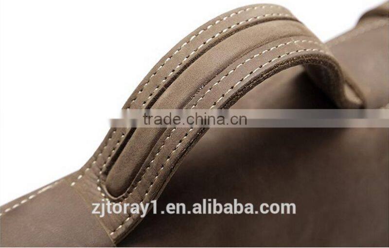 Genuine Vintage Leather Mens Laptop Security Briefcase Tote Bag