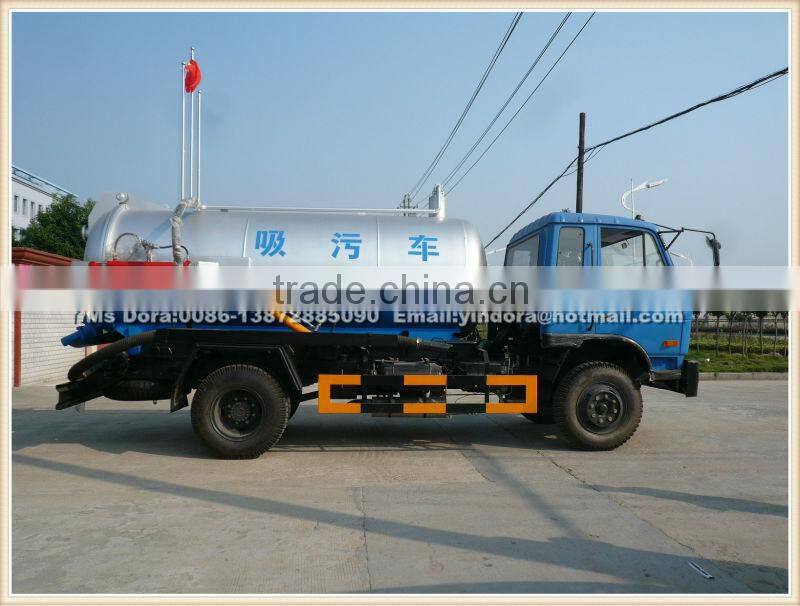 6000litres 4x2 vacuum sewage suction truck dongfeng
