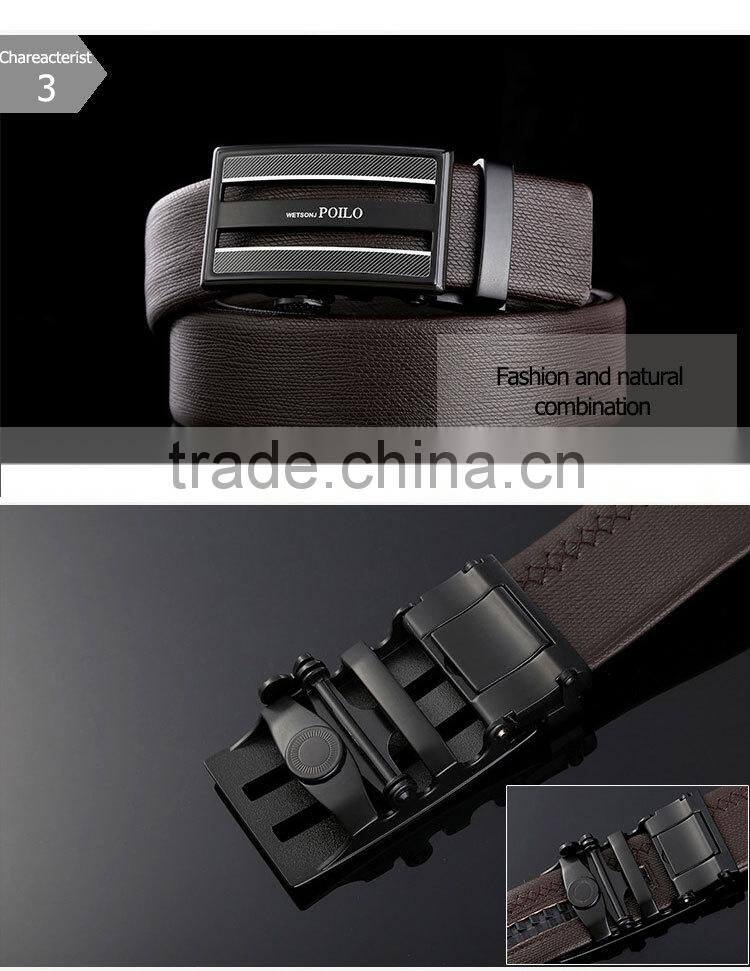 Men luxury metal letters anti-allergy automatic buckle belt