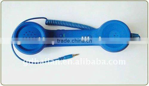 retro style mobile phone headset with volume and answer button for iPhone