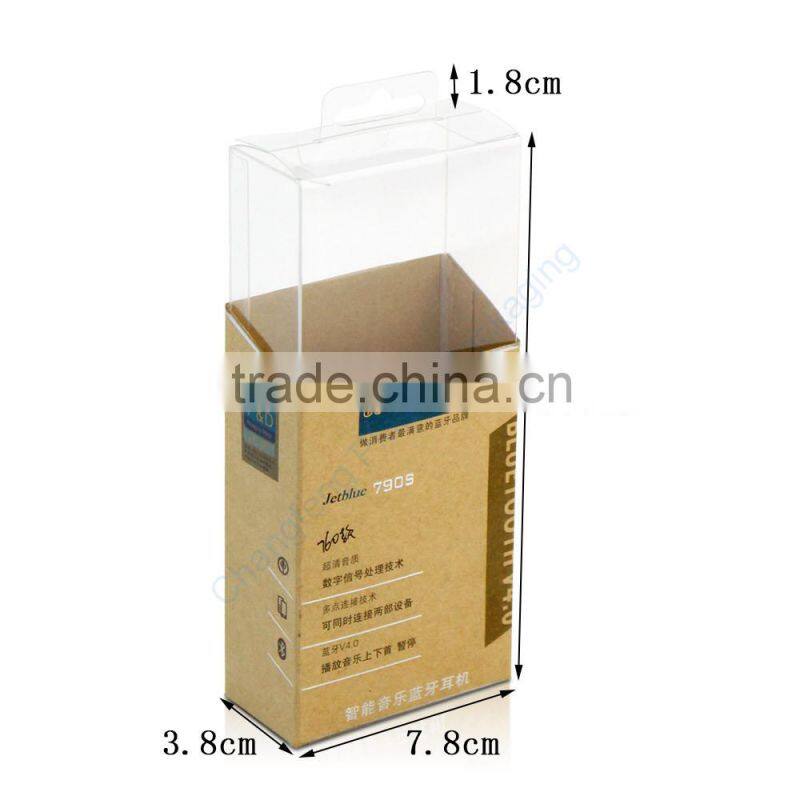 Fashionable Transparent Plastic Box for Earphone Packaging