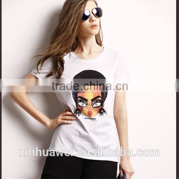 Tee Shirts Print Fashion Shirts for Women Custom T Shirt Printing Clothes Factory