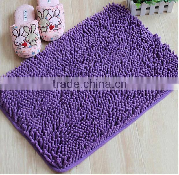chenille high pile floor mat with anti slip base