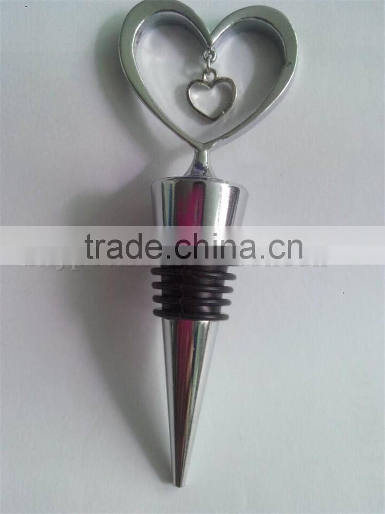 Popular heart shape metal bottole wine stopper exist mold