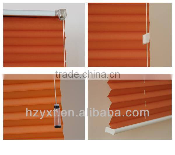 Non-woven lace pleated window blinds polyester fabric pleated blinds