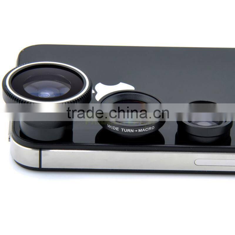 Universal Magnetic Wide Angle Micro Fisheye Lens 3 In 1 Lens For Phone