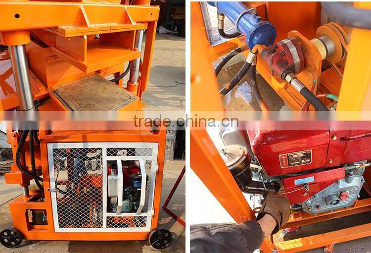 WT1-10 diesel engine interlocking brick machine hot new products for 2016