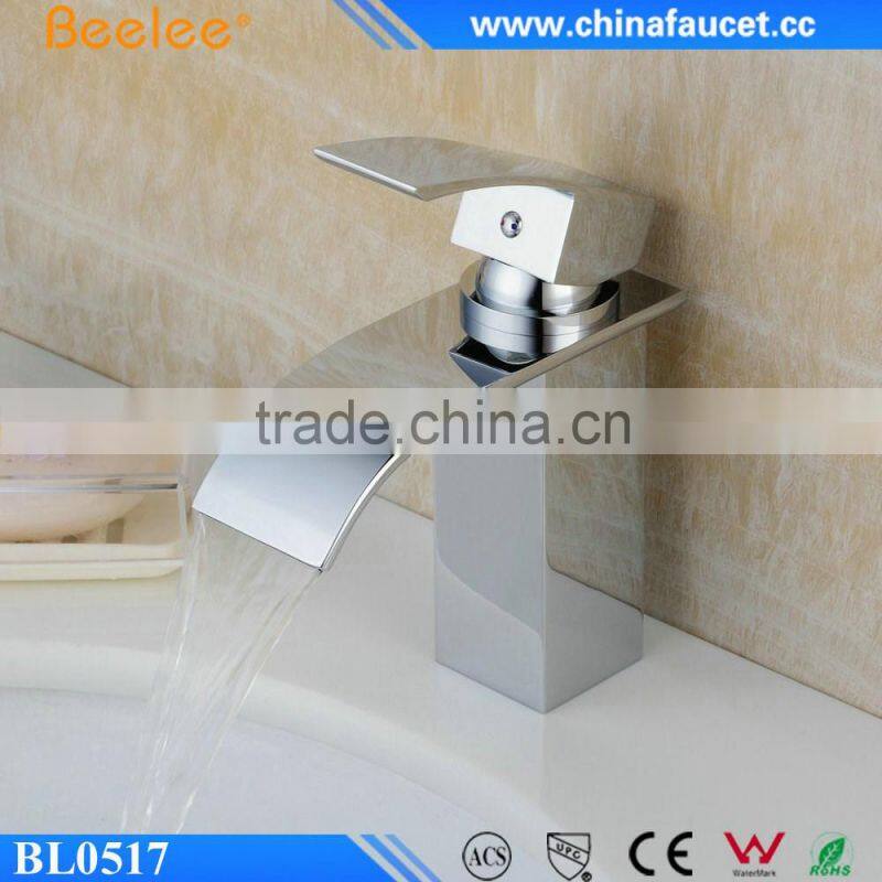 Beelee Waterfall Mixer Bathroom Basin Faucet with Single Hole Single Handle