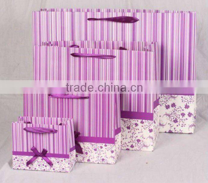 pink wine paper bag