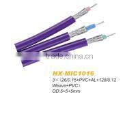 XH-MIC1016 128/0.12 weave +pvc microphone cable made in china