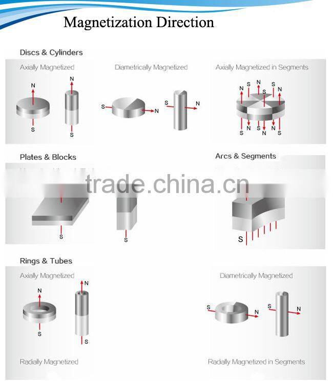 Diametrically magnetized ring magnets